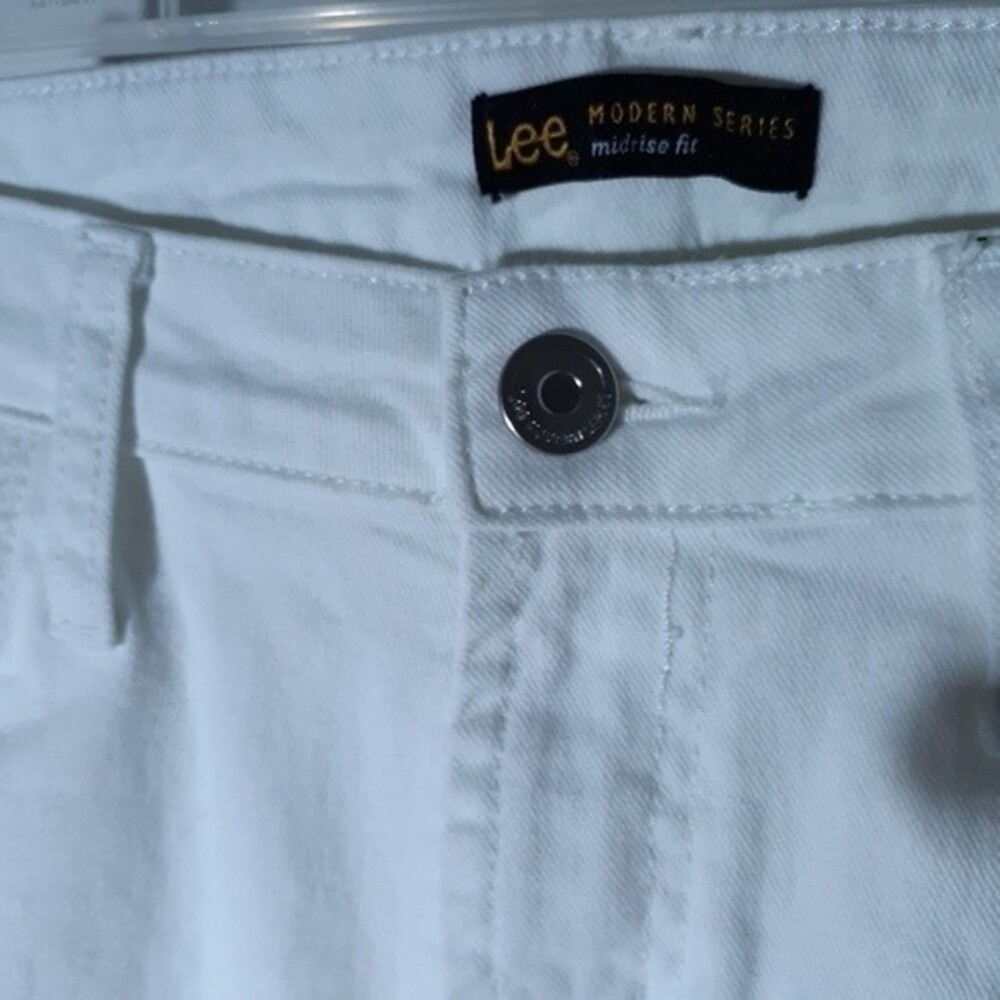 Lee modern series fit white jeans 6 m pants summer vintage embroidered y2k - Picture 3 of 10
